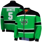 custom marshall thundering herd stripe statement green black bomber jacket best selling