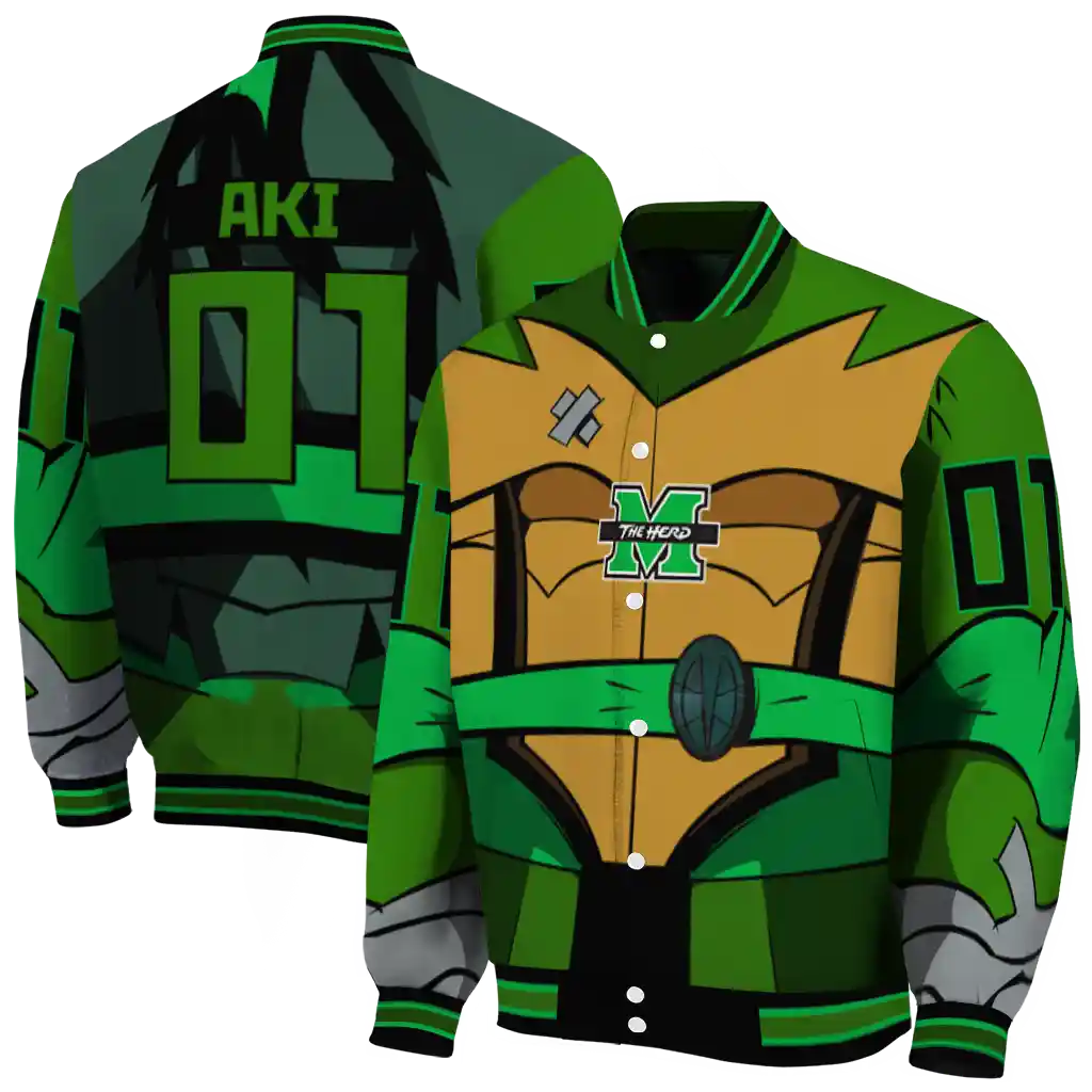 custom marshall thundering herd turtle armor varsity jacket fashion forward custom marshall thundering herd turtle armor varsity jacket fashion forward