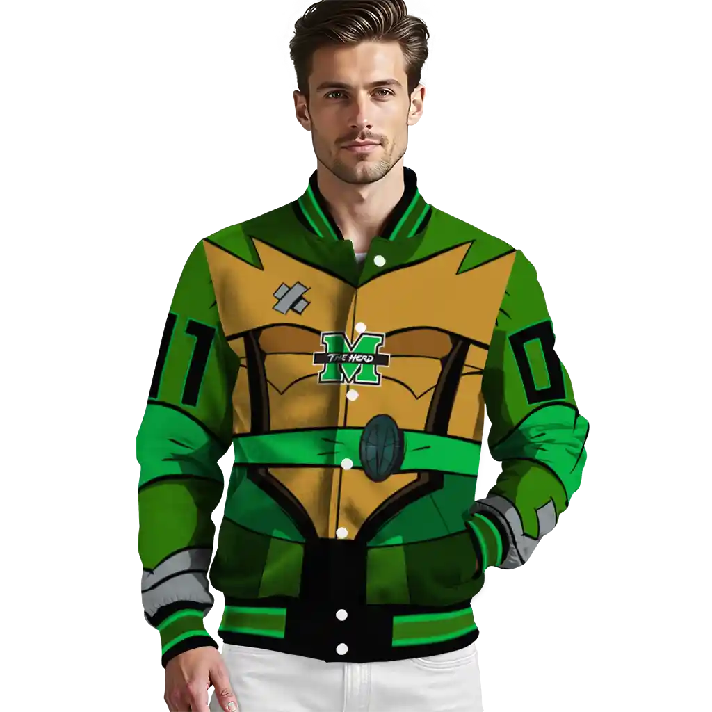 custom marshall thundering herd turtle armor varsity jacket high quality custom marshall thundering herd turtle armor varsity jacket high quality