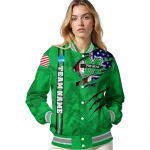 custom marshall thundering herd usa flag claws green varsity jacket best selling
