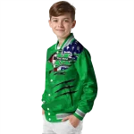 custom marshall thundering herd usa flag claws green varsity jacket best selling