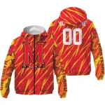custom maryland terrapins abstract streaks red windbreaker jacket best selling