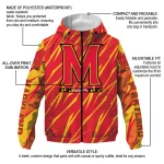 custom maryland terrapins abstract streaks red windbreaker jacket best selling