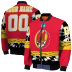 custom maryland terrapins circle skull red black bomber jacket best selling