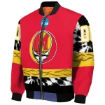 custom maryland terrapins circle skull red black bomber jacket best selling
