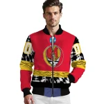 custom maryland terrapins circle skull red black bomber jacket best selling