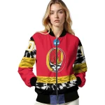 custom maryland terrapins circle skull red black bomber jacket best selling
