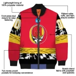 custom maryland terrapins circle skull red black bomber jacket best selling
