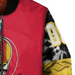 custom maryland terrapins circle skull red black bomber jacket best selling