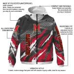 custom maryland terrapins claw mesh red gray windbreaker jacket best selling
