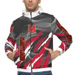 custom maryland terrapins claw mesh red gray windbreaker jacket best selling