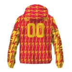 custom maryland terrapins lightning strike grid red windbreaker jacket best selling