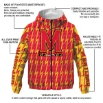 custom maryland terrapins lightning strike grid red windbreaker jacket best selling