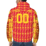 custom maryland terrapins lightning strike grid red windbreaker jacket best selling