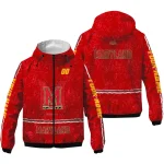 custom maryland terrapins shards cluster red windbreaker jacket best selling