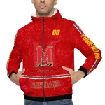 custom maryland terrapins shards cluster red windbreaker jacket best selling