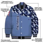 custom memphis grizzlies camouflage style blue varsity jacket best selling