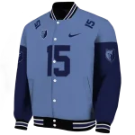 custom memphis grizzlies team patch blue varsity jacket best selling