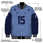 custom memphis grizzlies team patch blue varsity jacket best selling