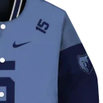 custom memphis grizzlies team patch blue varsity jacket best selling