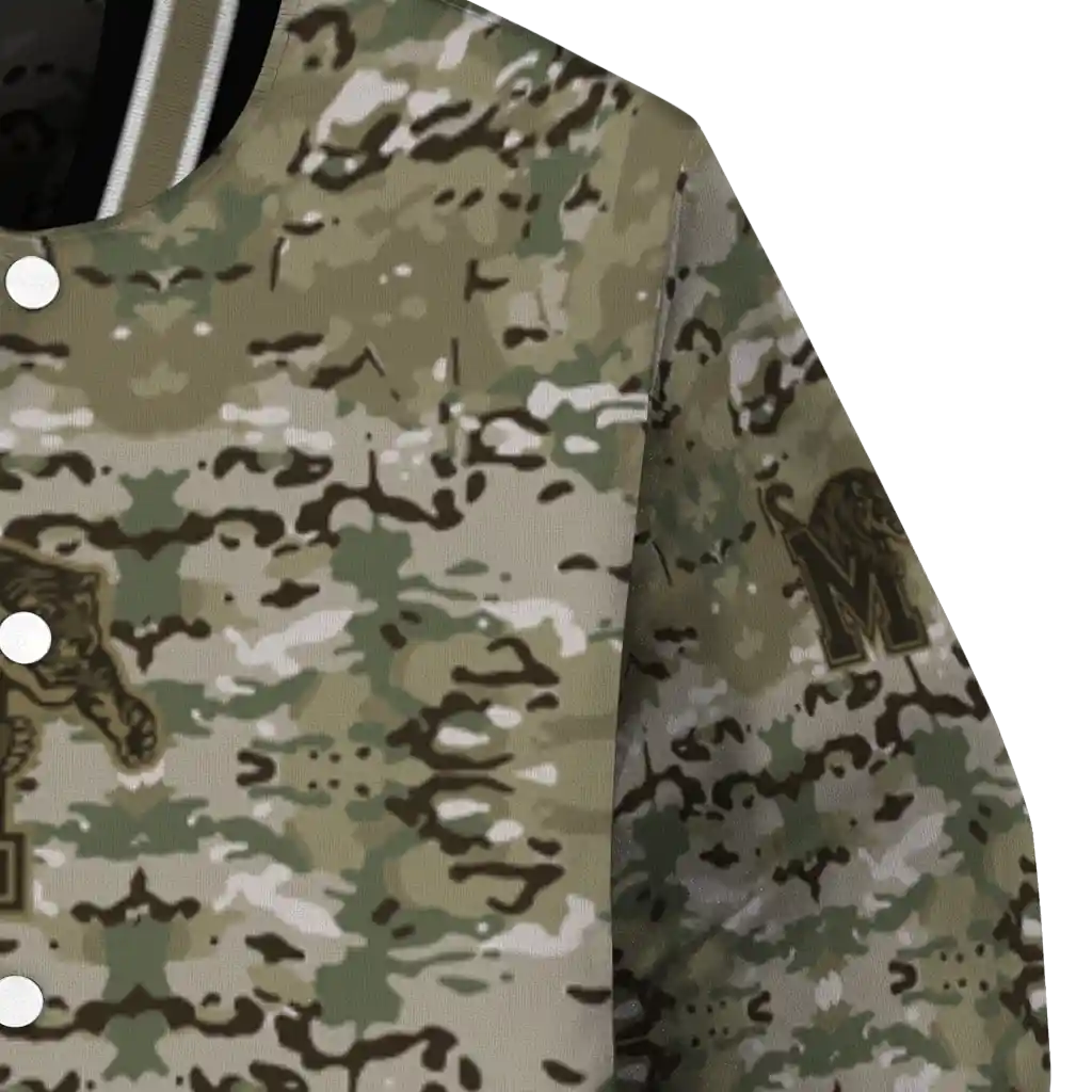 custom memphis tigers camouflage abstract camouflage varsity jacket premium grade custom memphis tigers camouflage abstract camouflage varsity jacket premium grade