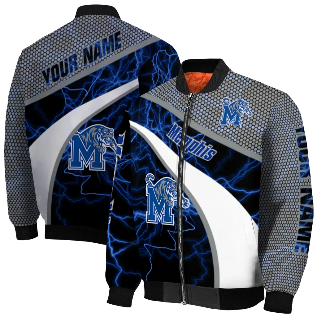 custom memphis tigers electric flash blue bomber jacket best selling custom memphis tigers electric flash blue bomber jacket best selling