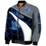 custom memphis tigers electric flash blue bomber jacket best selling