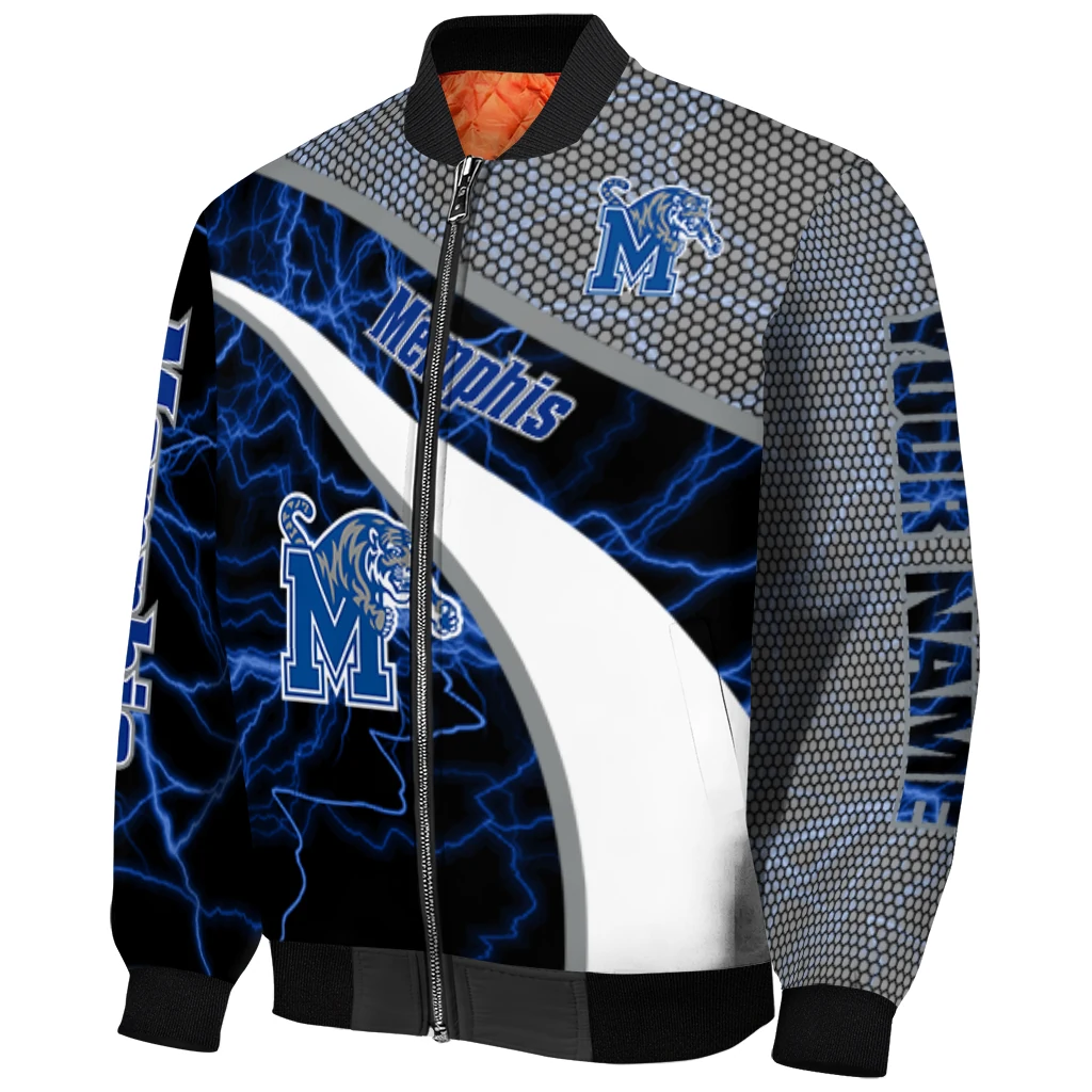 custom memphis tigers electric flash blue bomber jacket fashion forward custom memphis tigers electric flash blue bomber jacket fashion forward