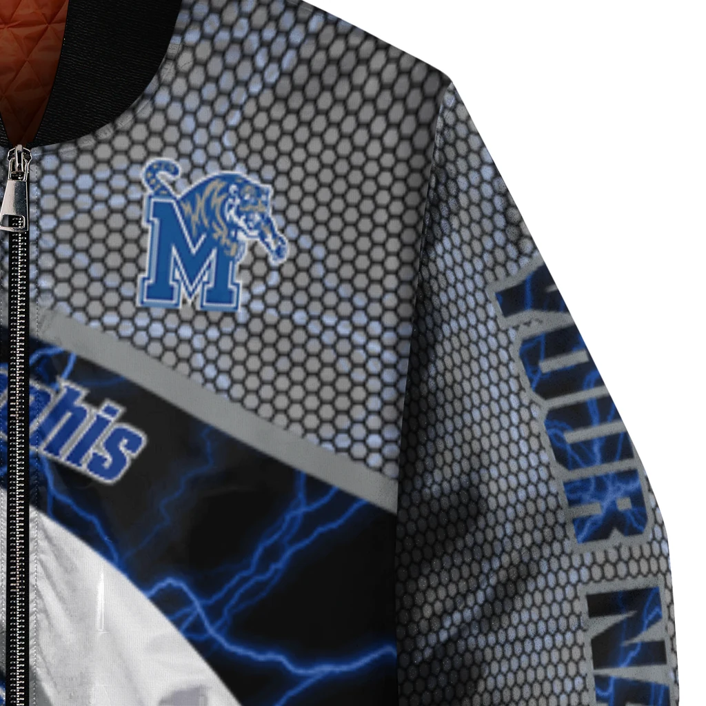 custom memphis tigers electric flash blue bomber jacket premium grade custom memphis tigers electric flash blue bomber jacket premium grade