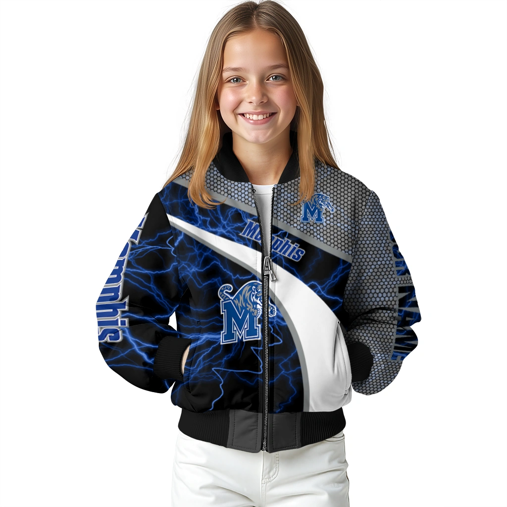 custom memphis tigers electric flash blue bomber jacket top rated custom memphis tigers electric flash blue bomber jacket top rated
