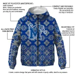 custom memphis tigers geometric blossom blue windbreaker jacket best selling