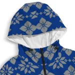 custom memphis tigers geometric blossom blue windbreaker jacket best selling
