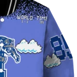 custom memphis tigers mario blocks blue black varsity jacket best selling