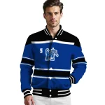 custom memphis tigers stripe statement blue black varsity jacket best selling