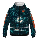 custom miami dolphins shards cluster aqua windbreaker jacket best selling