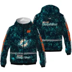 custom miami dolphins shards cluster aqua windbreaker jacket best selling