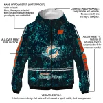 custom miami dolphins shards cluster aqua windbreaker jacket best selling