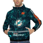 custom miami dolphins shards cluster aqua windbreaker jacket best selling