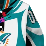 custom miami dolphins stars and stripes slashes aqua varsity jacket best selling