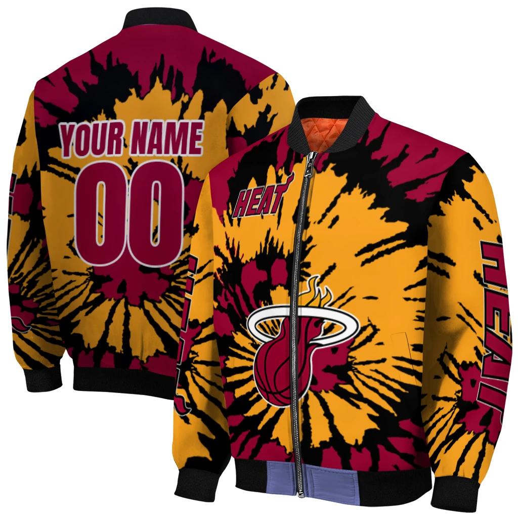 custom miami heat burst splatter red bomber jacket best selling custom miami heat burst splatter red bomber jacket best selling