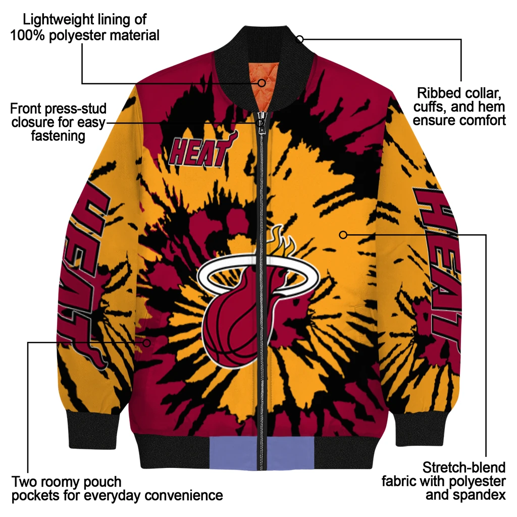 custom miami heat burst splatter red bomber jacket new arrival custom miami heat burst splatter red bomber jacket new arrival