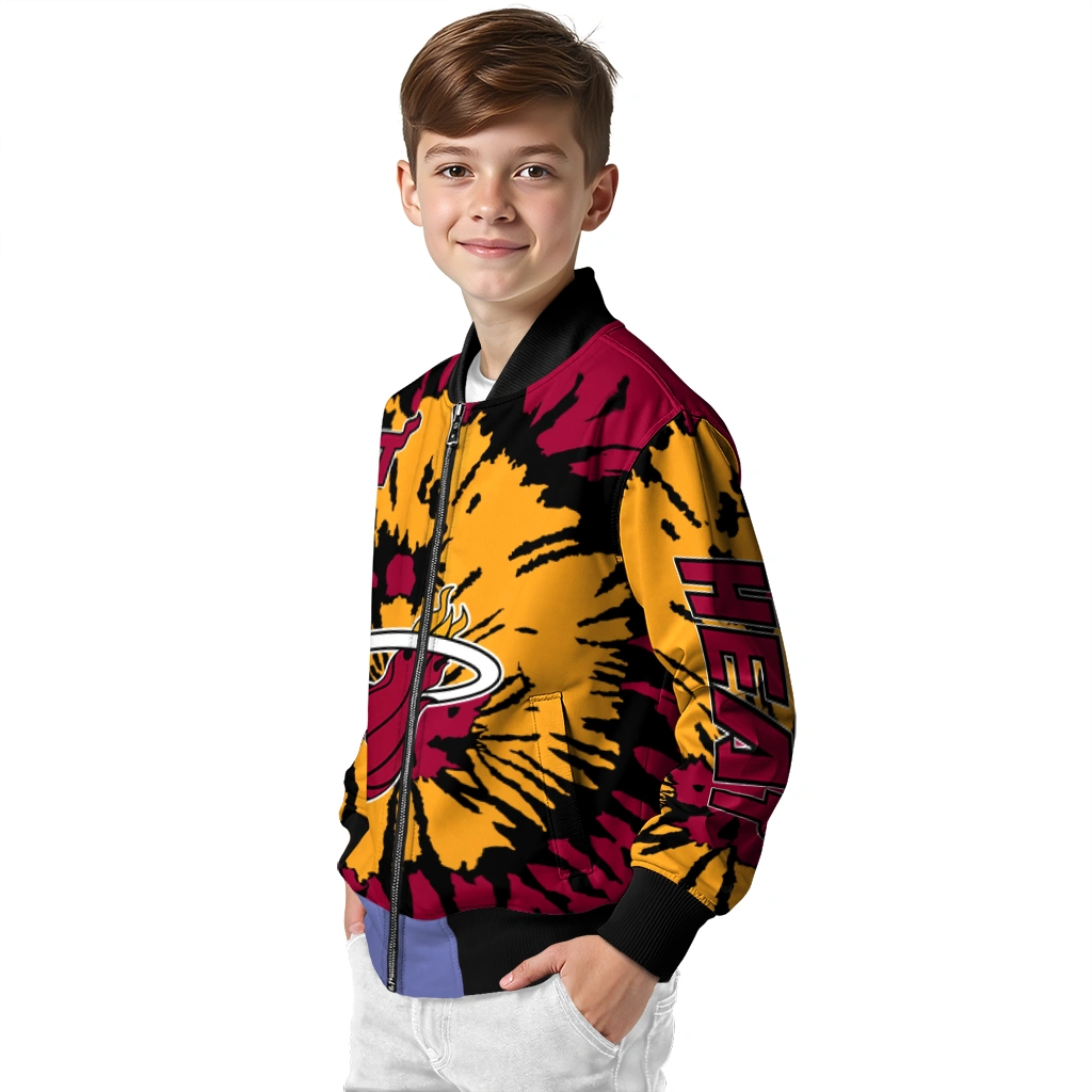 custom miami heat burst splatter red bomber jacket trendy custom miami heat burst splatter red bomber jacket trendy