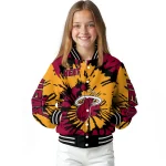 custom miami heat burst splatter red varsity jacket best selling