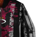 custom miami heat star stripes red black bomber jacket best selling