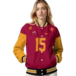 custom miami heat team patch red varsity jacket best selling