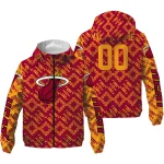 custom miami heat trellis mesh red windbreaker jacket best selling