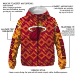 custom miami heat trellis mesh red windbreaker jacket best selling