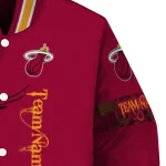 custom miami heat tribal deer art red varsity jacket best selling