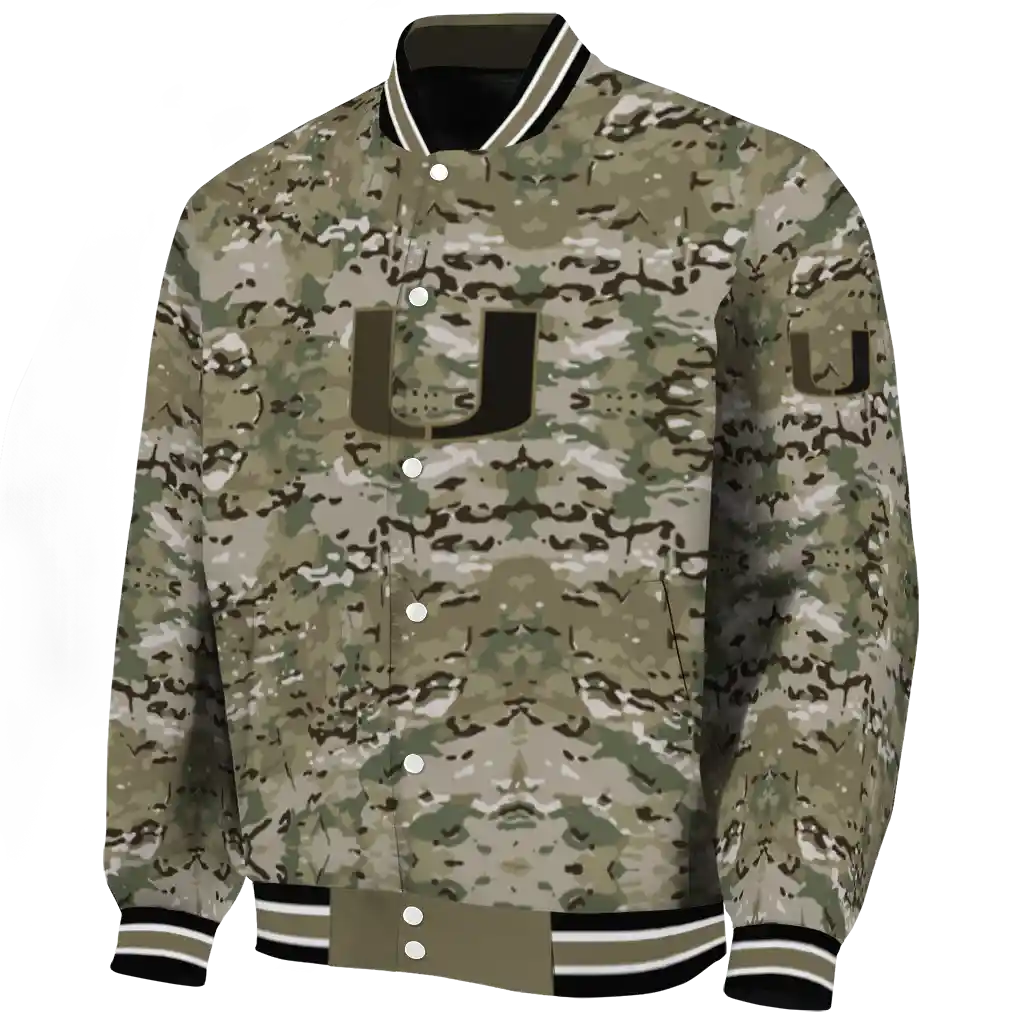 custom miami hurricanes camouflage abstract camouflage varsity jacket best selling custom miami hurricanes camouflage abstract camouflage varsity jacket best selling