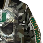 custom miami hurricanes camouflage skull camouflage varsity jacket best selling